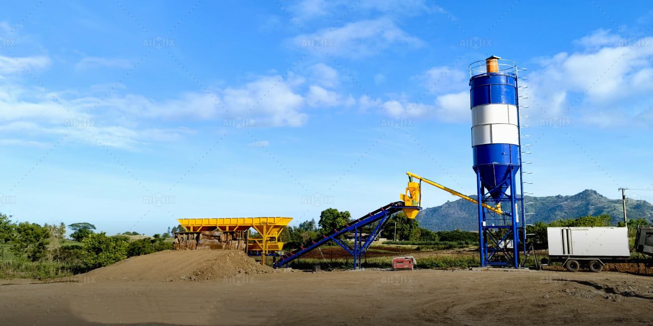 Aimix dry mix concrete batching plant solution